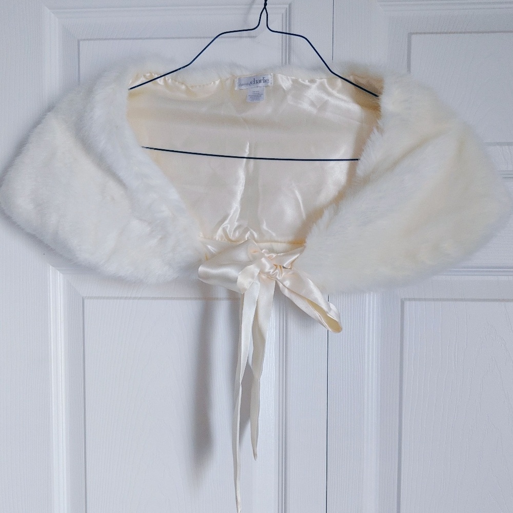 Faux fur shrug